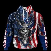 NFL Tennessee Titans Custom Name America Flag Pullover Hoodie