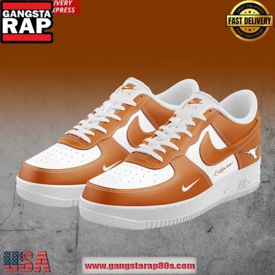 Texas Longhorns Football Custom Air Force 1 Sneakers Shoes