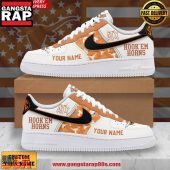 Texas Longhorns Hook 'Em Horns Custom Air Force 1 Sneakers Shoes