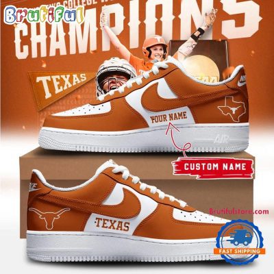 Texas Longhorns Softball Women's College World Series 2025 Champions Air Force 1 Shoes Sneaker