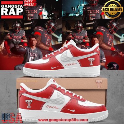 Texas Tech Football Custom Air Force 1 Running Sneakers Shoes