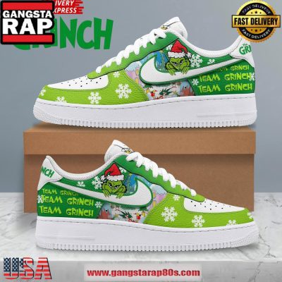 The Grinch Christmas Holiday Limited Edition Air Force 1 Running Sneakers
