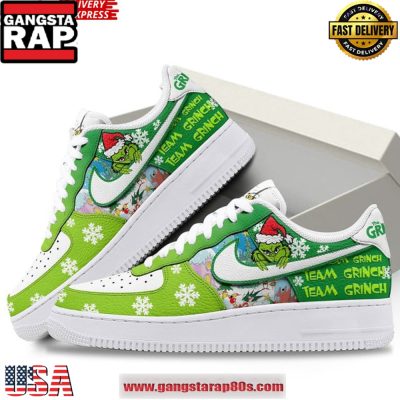 The Grinch Christmas Holiday Limited Edition Air Force 1 Running Sneakers