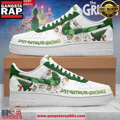 The Grinch Don?t Be a Grinch Limited Edition Air Force 1 Sneakers Shoes