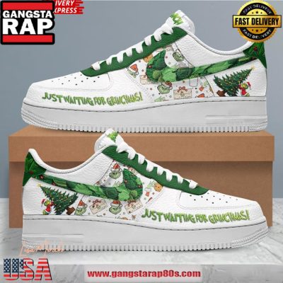 The Grinch Don?t Be a Grinch Limited Edition Air Force 1 Sneakers Shoes