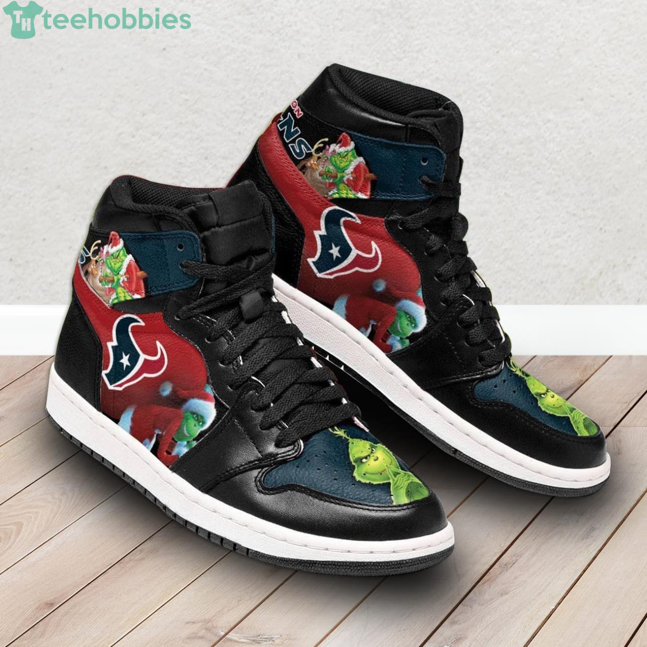 NFL Houston Texans The Grinch Air Jordan 1 High Sneakers NFL Houston Texans The Grinch Air Jordan 1 High Sneakers