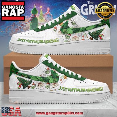 The Grinch Just Waiting For Grinchmas Limited Air Force 1 Running Sneakers Shoes