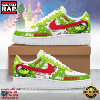 The Grinch Merry Grinchmas Air Force 1 Shoes Sneakers