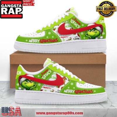 The Grinch Merry Grinchmas Limited Edition Air Force 1 Running Sneakers