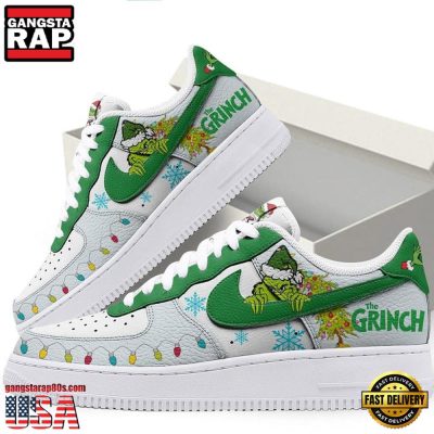 The Grinch Steal Christmas Light Air Force 1 Shoes Sneakers