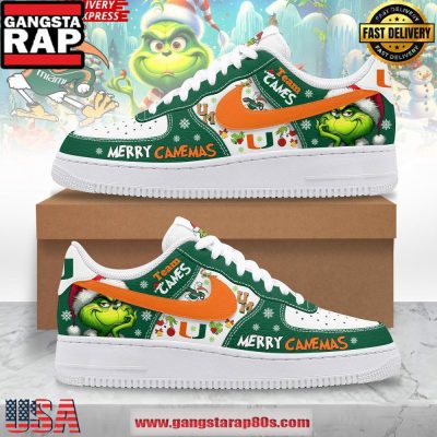 The Grinch x Miami Hurricanes Limited Air Force 1 Running Sneakers