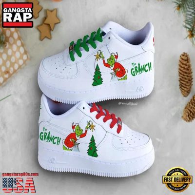 The Grinch X-mas Air Force 1 Shoes Sneakers