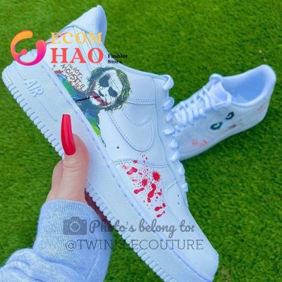 The Joker Custom Air Force 1 Sneakers