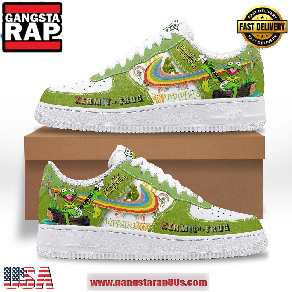 The Muppets Rainbow Connection Air Force 1 Running Sneakers Shoes The Muppets Rainbow Connection Air Force 1 Running Sneakers Shoes