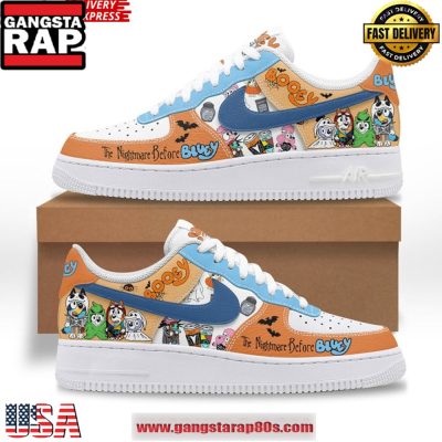 The Nightmare Before Bluey Limited Edition Air Force 1 Running Sneakers Shoes