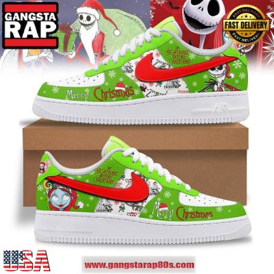 The Nightmare Before Christmas Merry Christmas 2024 Air Force 1 Running Sneakers Shoes
