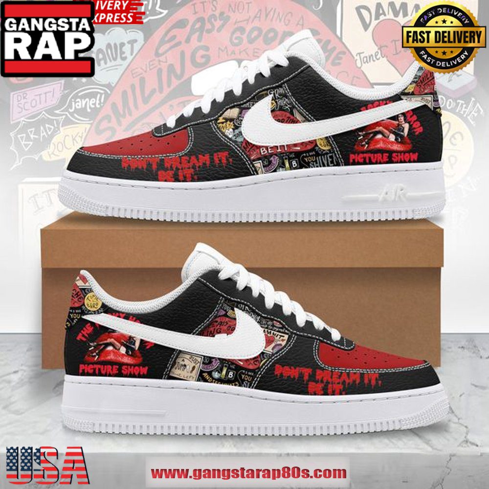 The Rocky Horror Picture Show Limited Edition Air Force 1 Running Sneakers Shoes The Rocky Horror Picture Show Limited Edition Air Force 1 Running Sneakers Shoes