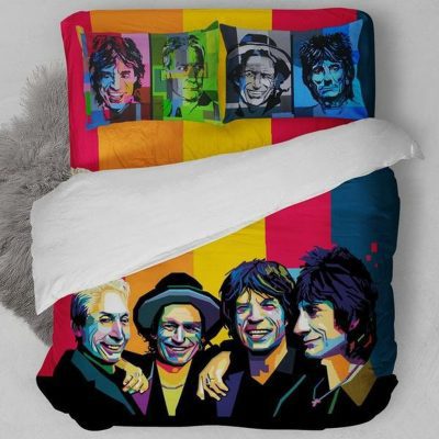 The Rolling Stones Members Fan Art Bedding Set