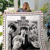 The Rolling Stones White Quilt Blanket