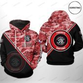 NBA Toronto Raptors Black Red Camo Pullover Hoodie