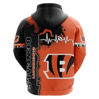 NFL Cincinnati Bengals Orange Black Pullover Hoodie