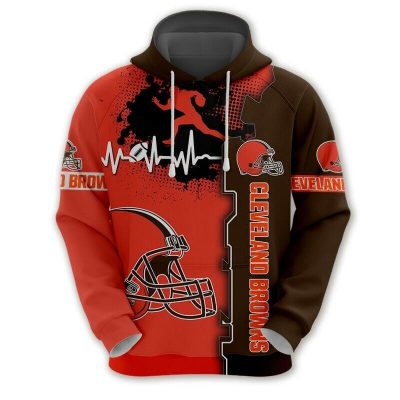 NFL Cleveland Browns Orange Pullover Hoodie