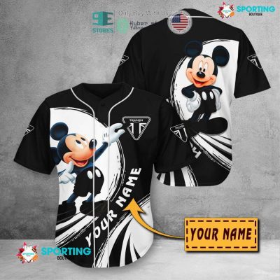Triumph Motorcycles Custom Name Mickey Baseball Jersey