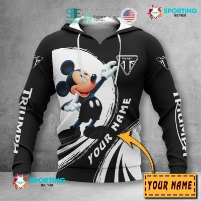 Triumph Motorcycles Custom Name Mickey Pullover Hoodie