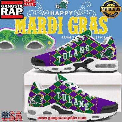Tulane Green Wave Mardi Gras 2025 Air Max Plus Shoes Running Sneakers