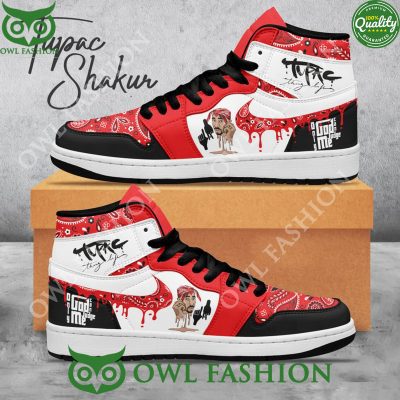 Tupac shakur American rapper Only God can Judge Me Air Jordan Sneaker
