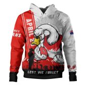 Sydney Swans Hoodie Anzac Day Lest We Forget Memorial
