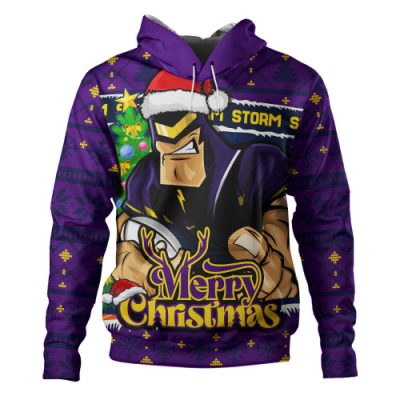 Melbourne Storm Hoodie Merry Christmas Game Day Knit Style Team Edition