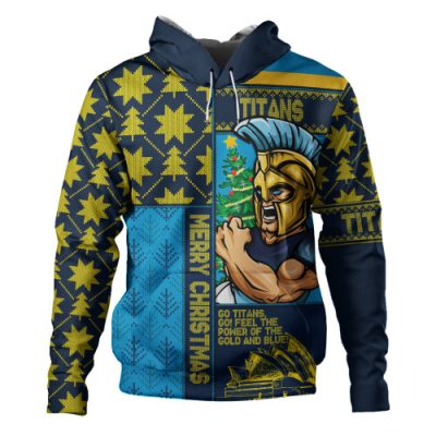 Gold Coast Titans Hoodie Christmas Magic Knit Style Winter Glow