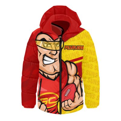 Gold Coast SUNS Hooded Padded Jacket Defend The Pride