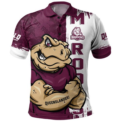 Queensland Maroons Polo Shirt Queenslander Spirit Maroons Legacy Queensland Maroons Polo Shirt Queenslander Spirit Maroons Legacy
