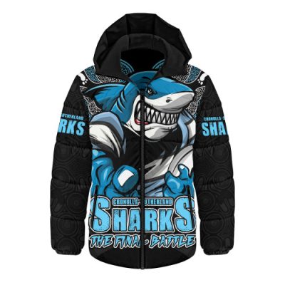 Cronulla-Sutherland Sharks Hooded Padded Jacket Final Clash Battle Edition