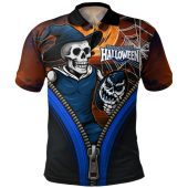 Carlton Polo Shirt Halloween Night Reaper Zipper