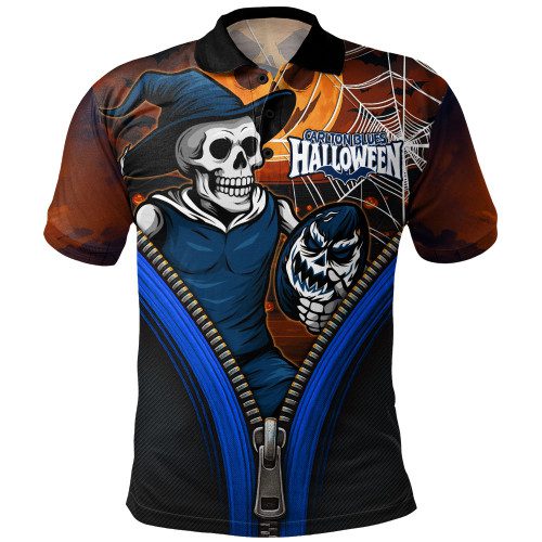 Carlton Polo Shirt Halloween Night Reaper Zipper Carlton Polo Shirt Halloween Night Reaper Zipper