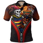 Adelaide Crows Polo Shirt Halloween Night Reaper Zipper