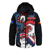 Sydney Roosters Hooded Padded Jacket NAIDOC Indigenous Warrior Spirit