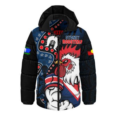 Sydney Roosters Hooded Padded Jacket NAIDOC Indigenous Warrior Spirit