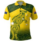 Indigenous Australian Aboriginal Polo Shirt Dreamtime Kangaroo Australia Pride