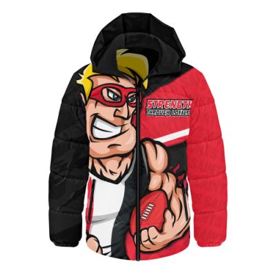 St Kilda Hooded Padded Jacket Defend The Pride
