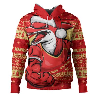 Redcliffe Dolphins Hoodie Ugly Knit Style For Christmas Game Fans