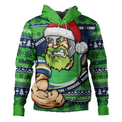 Canberra Raiders Hoodie Ugly Knit Style For Christmas Game Fans