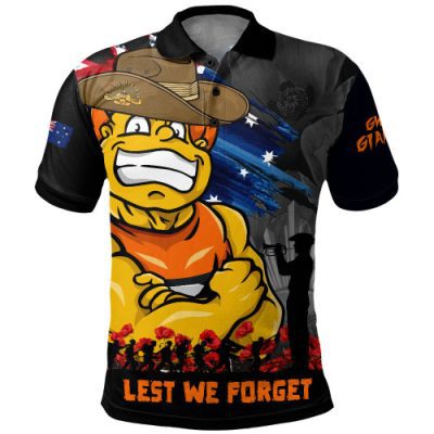 GWS GIANTS T-Shirt ANZAC Inspired Football Fan Memorial Design