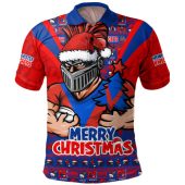 Newcastle Knights Polo Shirt Merry Christmas Festive Spirit Edition