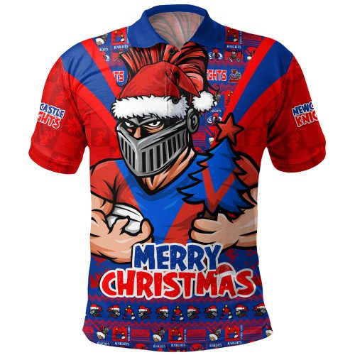 Newcastle Knights Polo Shirt Merry Christmas Festive Spirit Edition Newcastle Knights Polo Shirt Merry Christmas Festive Spirit Edition