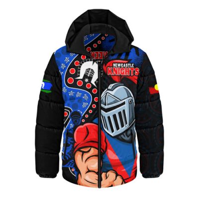Newcastle Knights Hooded Padded Jacket NAIDOC Indigenous Warrior Spirit