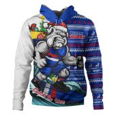 Western Bulldogs Hoodie Christmas Holiday Santa Rides The Waves